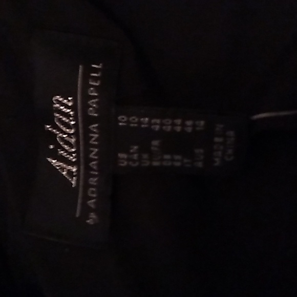 NWT black Feather hem dress size 10 Aidan by Adrianna Papell - Picture 5 of 6